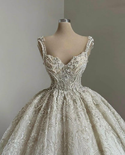 Vestido de novia clásico, vestido de fiesta, tirantes finos, lentejuelas, blanco, vestidos de novia minimalistas DP1330