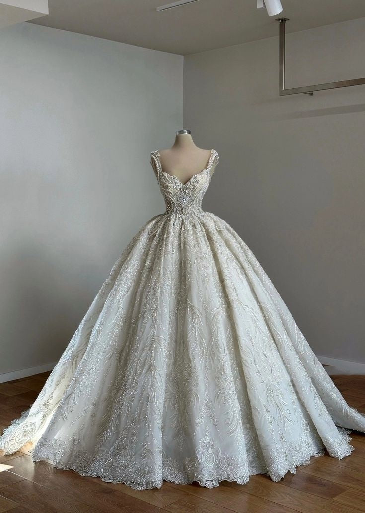 Vestido de novia clásico, vestido de fiesta, tirantes finos, lentejuelas, blanco, vestidos de novia minimalistas DP1330