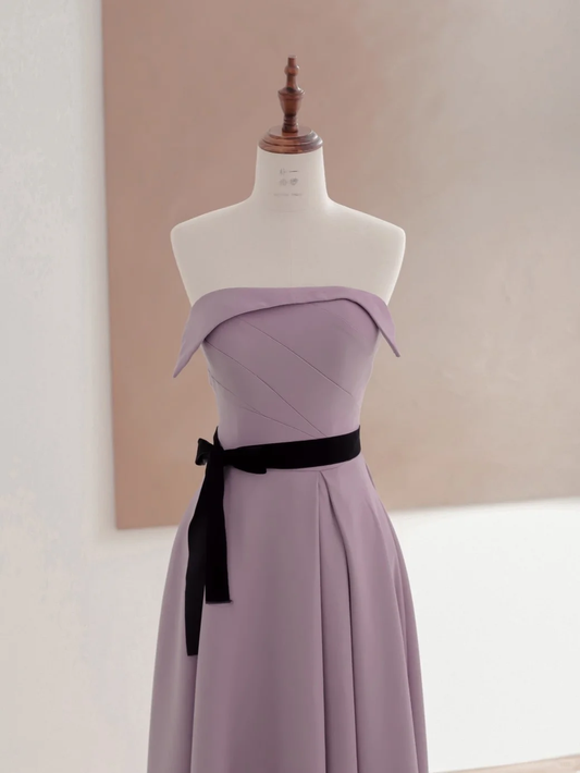 Elegante vestido de satén sin tirantes, corte A, glamuroso, para 21 cumpleaños. Ideas para vestidos de cumpleaños para mujeres (DP1492).