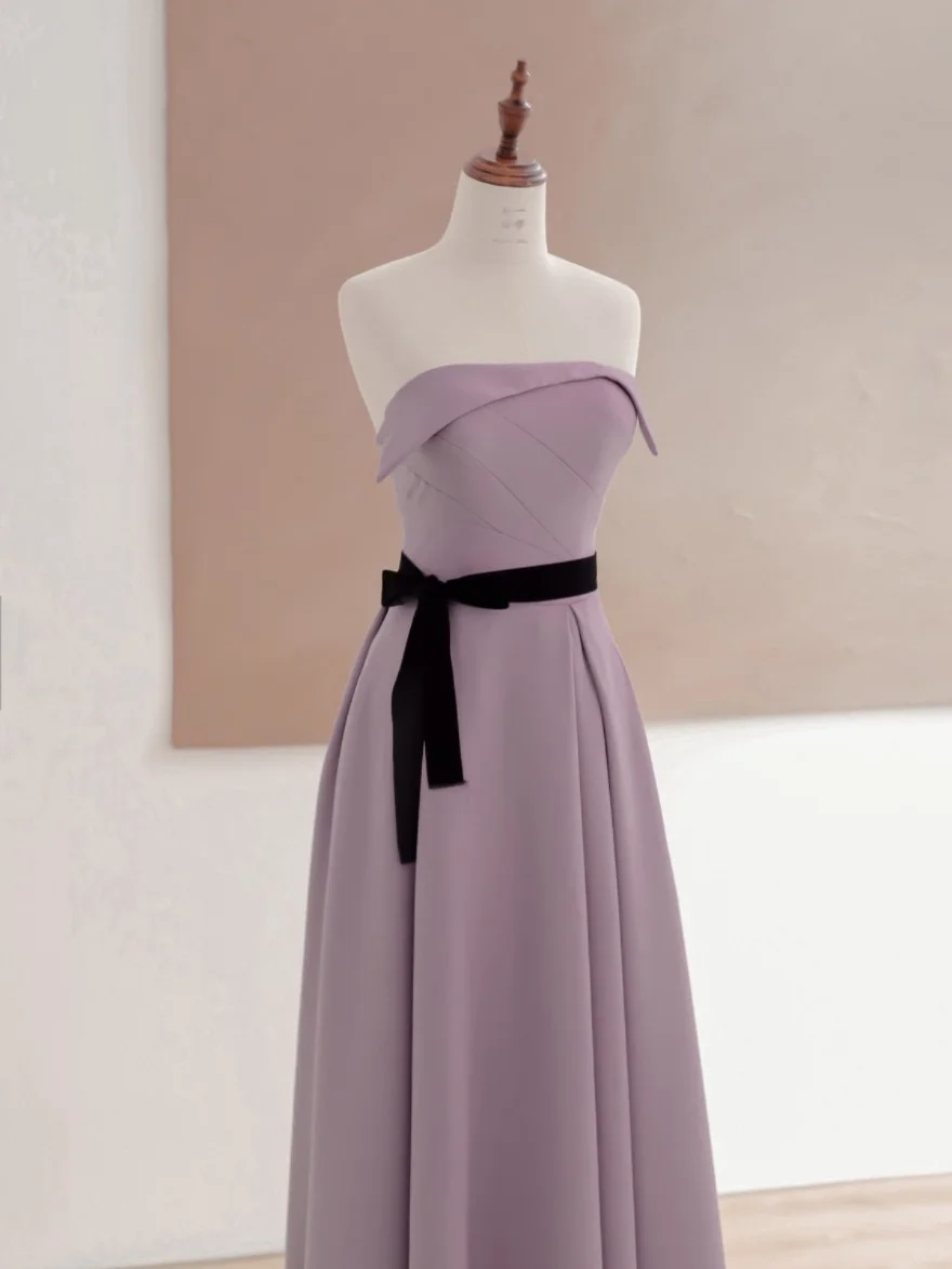 Elegante vestido de satén sin tirantes, corte A, glamuroso, para 21 cumpleaños. Ideas para vestidos de cumpleaños para mujeres (DP1492).