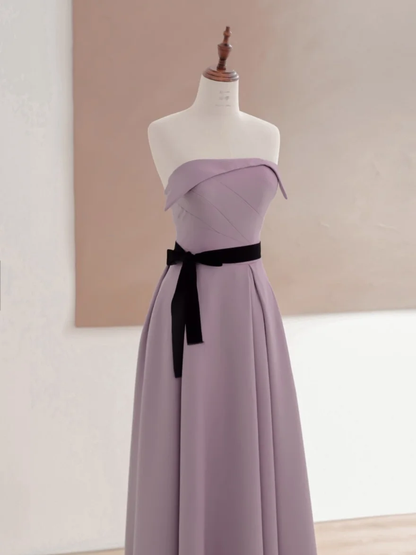 Elegante vestido de satén sin tirantes, corte A, glamuroso, para 21 cumpleaños. Ideas para vestidos de cumpleaños para mujeres (DP1492).
