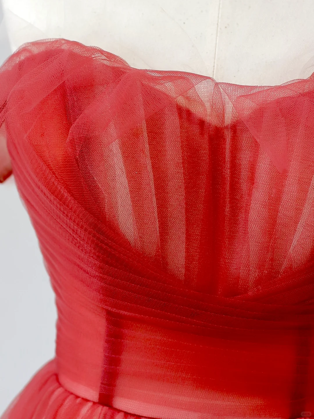 Elegante vestido de fiesta glamuroso con hombros descubiertos de tul rojo, vestido de fiesta, vestidos de noche largos DP1517