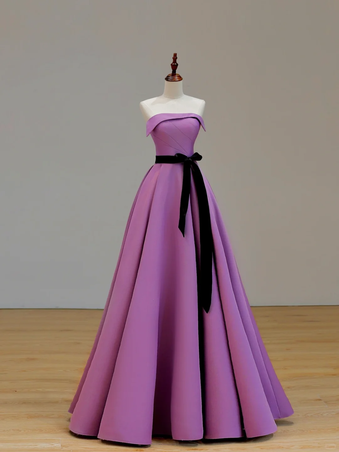 Elegante vestido de fiesta de cumpleaños número 21, corte A, sin tirantes, de satén lila, ideal para mujeres (DP1526)