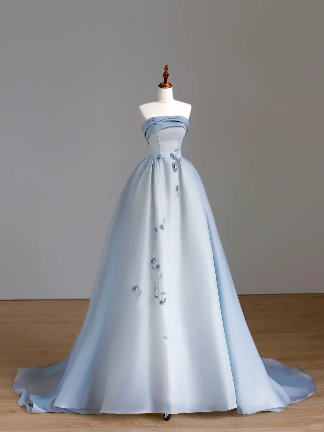 Elegante vestido de fiesta azul sin tirantes para 21 cumpleaños, ideal para mujer, DP1528