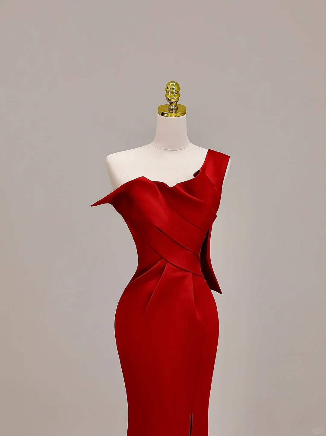 Elegant Glamour Mermaid One Shoulder Red Prom Dress Party Dress Long Evening Dresses DP1541