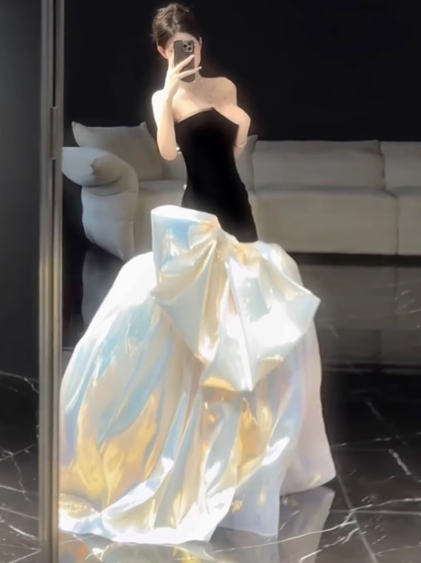 Elegante vestido de noche negro sin tirantes estilo sirena para 21 cumpleaños, ideal para mujer, DP1644
