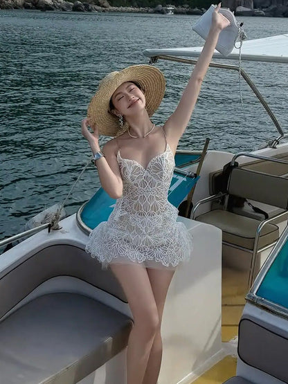 Vestido corto de encaje con tirantes finos y corte en A para cumpleaños de verano, vestido Hoco, atuendo para fiesta de cumpleaños número 23, DP1709