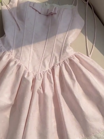 Vestido corto rosa de fiesta con tirantes finos, corte A, para verano, para adolescentes mayores, DP1781