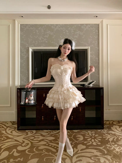 Cute Ball Gown Short Ruffles Homecoming Dress Summer Hoco Dresses Cocktail Dress For Senior Teens DP1782