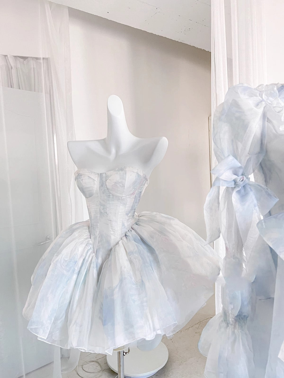 Cute Ball Gown Sweetheart Short Light Sky Blue Homecoming Dress Summer Hoco Dresses Cocktail Dress For Senior Teens D1783