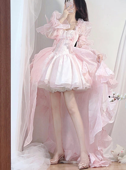 Vestido de fiesta corto con tirantes finos, color rosa, para el regreso a casa, de verano, para adolescentes mayores, DP1789