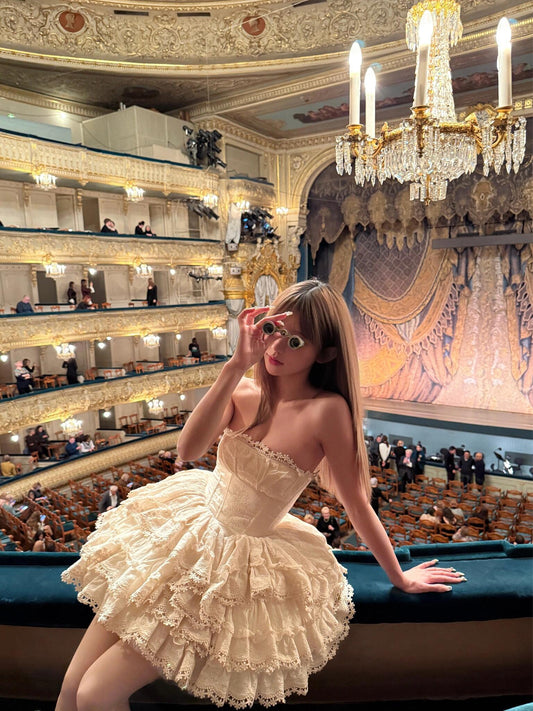 Cute Ball Gown Strapless Champagne Short Homecoming Dress Summer Hoco Dresses Cocktail Dress For Senior Teens DP1790