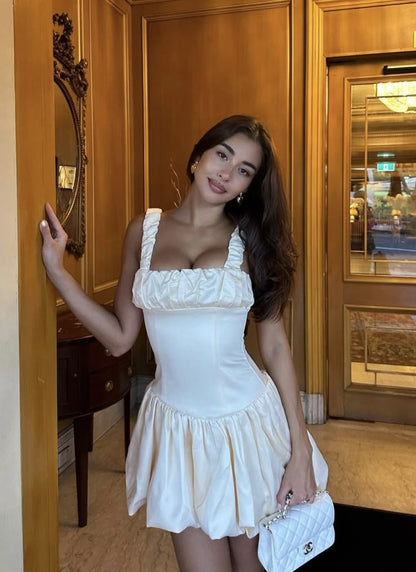 Vestido corto de verano con escote cuadrado y corte tubo para 20 cumpleaños, vestido Hoco, atuendo de cumpleaños, minivestido de cóctel para 18 cumpleaños DP1838