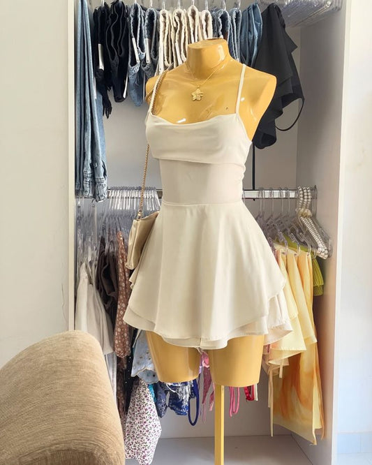 Vestido corto de satén con tirantes finos, corte A, para cumpleaños, para verano, para 18.º cumpleaños, minivestido de cóctel DP1842