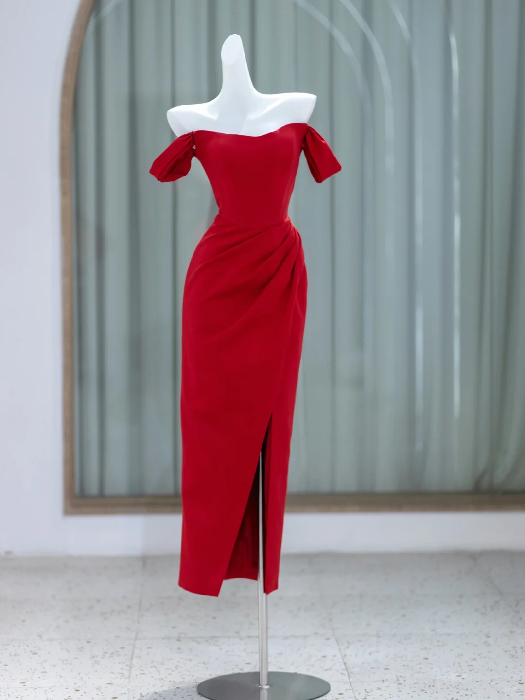 Elegante vestido de dama de honor de satén, sin tirantes y con escote en V, ideal para fiestas y cumpleaños, DP1851