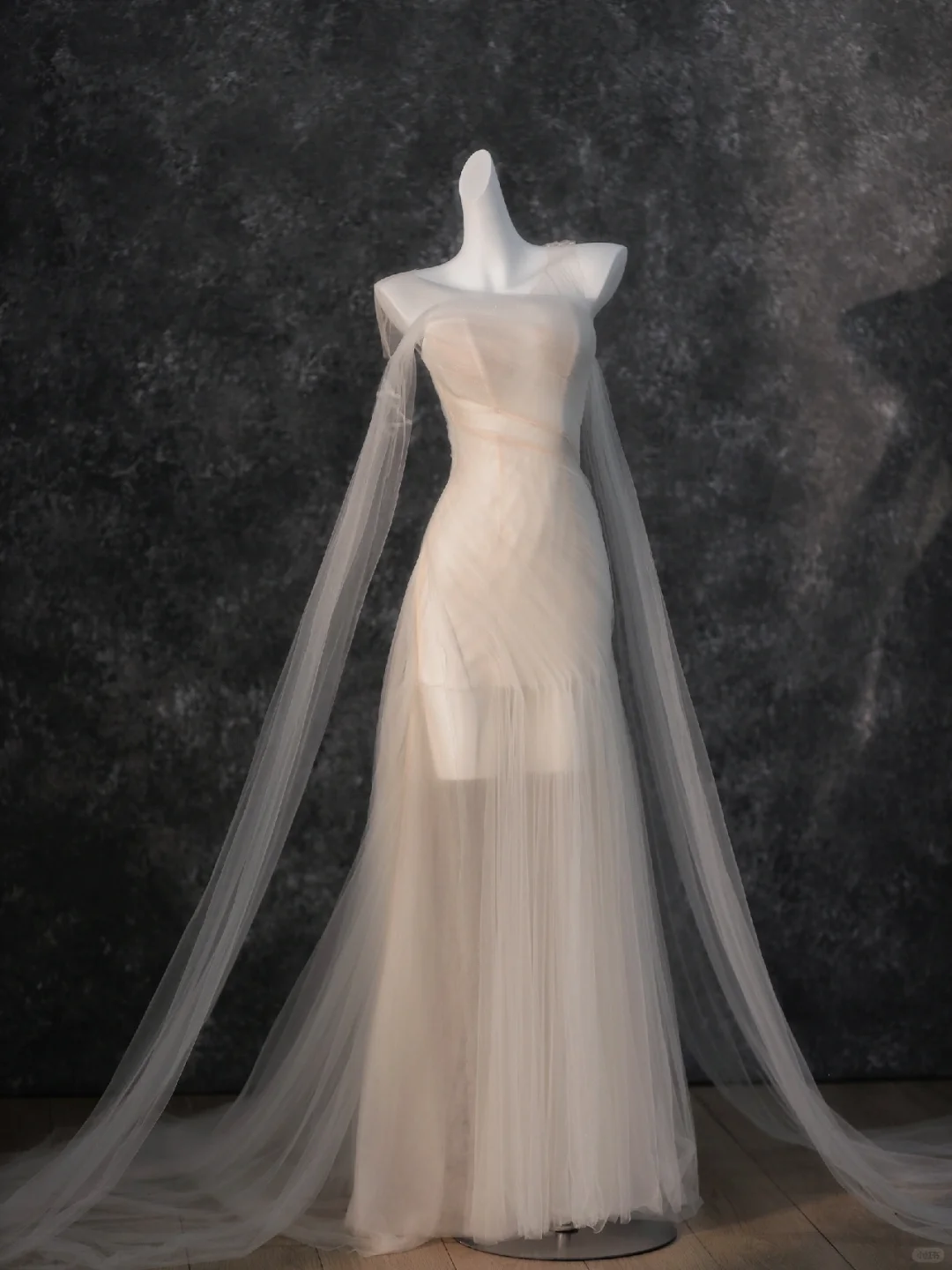 Vestido de novia sencillo de sirena sin tirantes, de tul, largo, para verano, DP1868