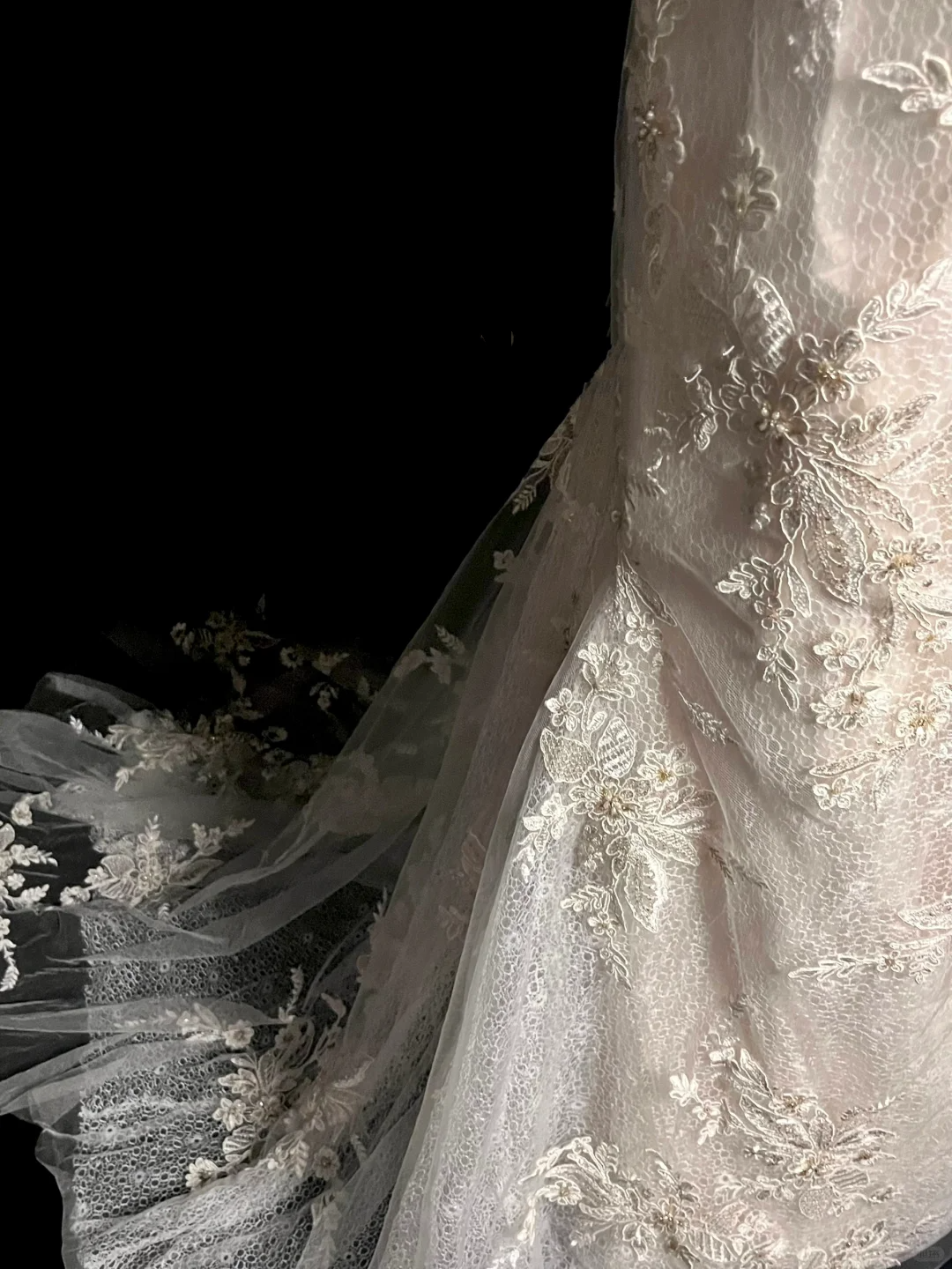 Vestido de novia vintage estilo sirena con tirantes finos y encaje blanco, largo, estilo bohemio, estilo retro de los años 70, DP2040