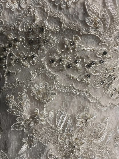 Vestido de novia vintage estilo sirena con tirantes finos y encaje blanco, largo, estilo bohemio, estilo retro de los años 70, DP2040
