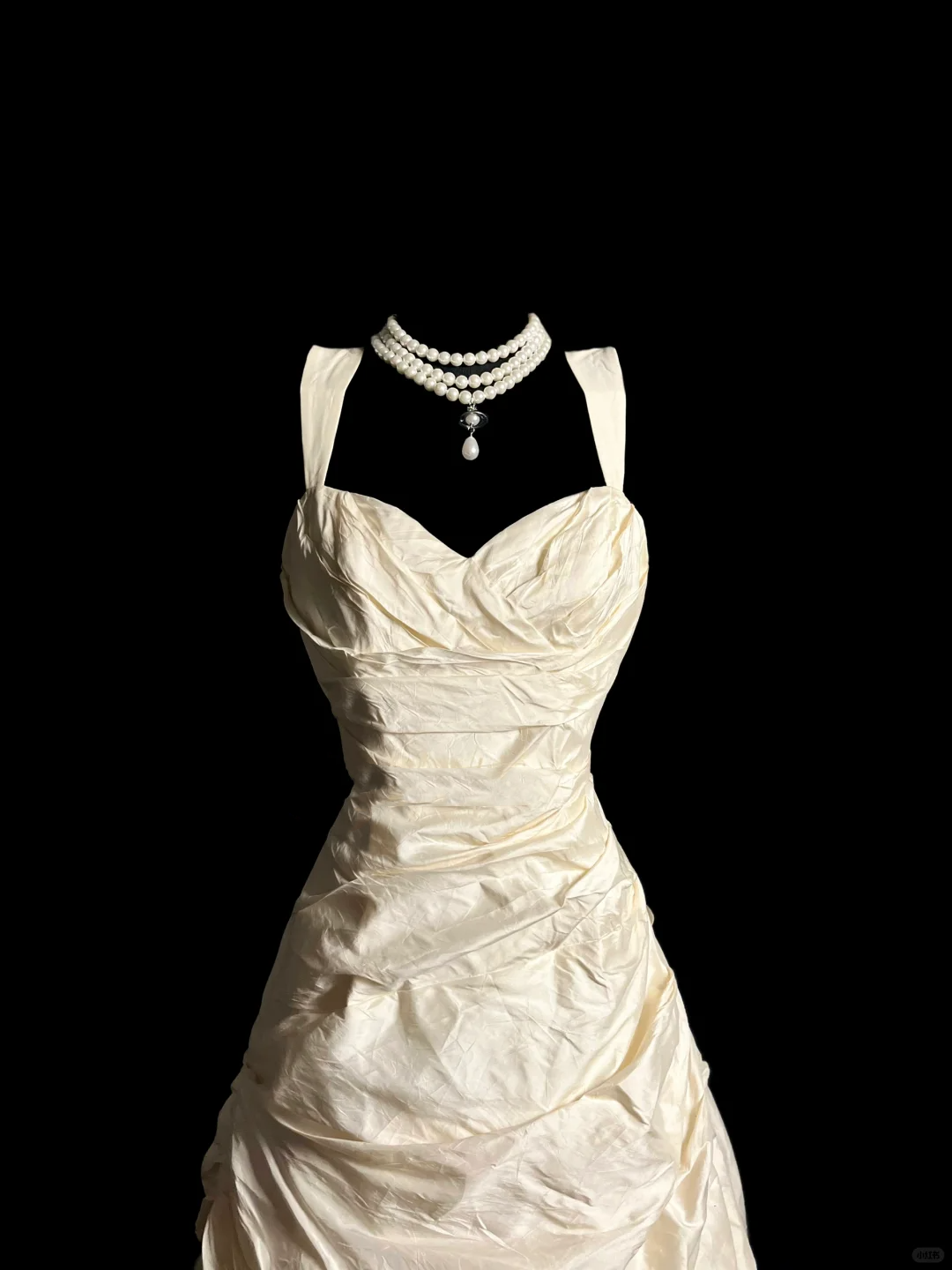 Vestido de novia vintage, corte corazón, tafetán marfil, largo, estilo retro de los años 70, DP2057