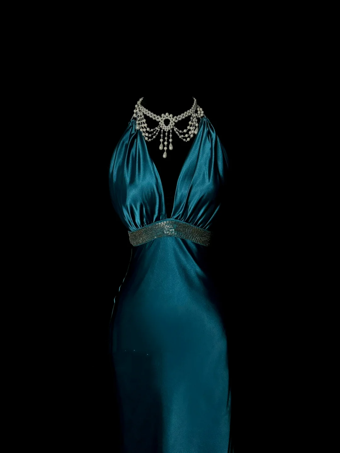 Vestido retro de fiesta con cuello halter y escote halter para 20 cumpleaños, largo, sin espalda, para mujer, DP2071