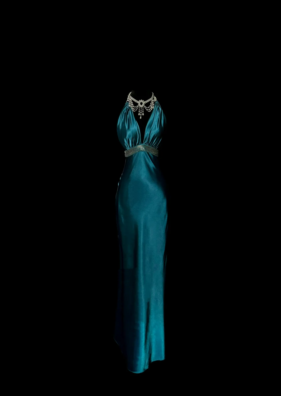 Vestido retro de fiesta con cuello halter y escote halter para 20 cumpleaños, largo, sin espalda, para mujer, DP2071