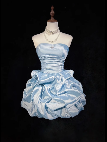 Classy A Line Strapless Taffeta Short Homecoming Dress Cocktail Dress Hoco Dresses DP2280