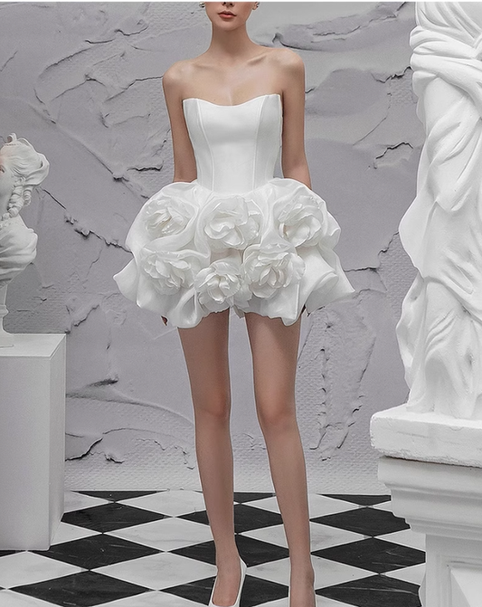 Sexy A line Sweetheart White Satin Short Homecoming Dress Summer Hoco Dresses Cocktail Dress Birthday Outfits DP2284