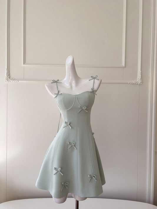 Sexy A line Spaghetti Straps Sage Green Satin Short Homecoming Dress Summer Hoco Dresses Cocktail Dress Birthday Outfits DP2286