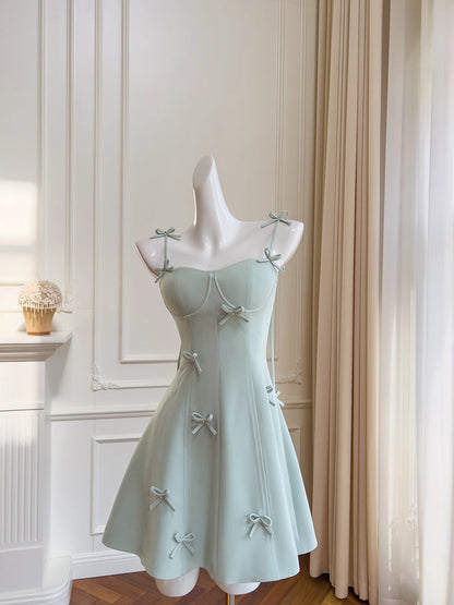 Vestido corto de satén verde salvia con tirantes finos, corte en A, sexy, para fiesta de bienvenida, de verano, para cóctel, para cumpleaños, DP2286