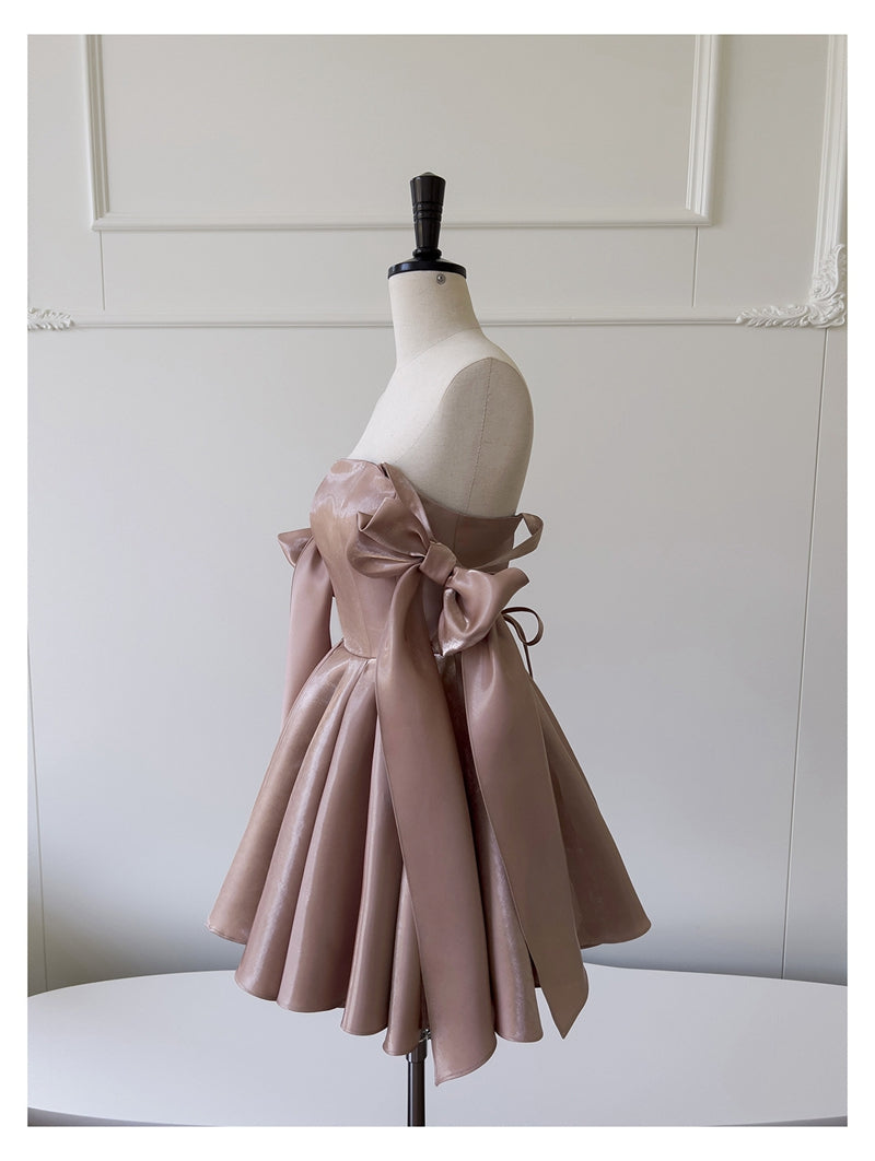 Vestido corto de satén con tirantes finos, corte en A, espalda de corsé, sexy, para fiesta de bienvenida, verano, cóctel, cumpleaños, DP2291
