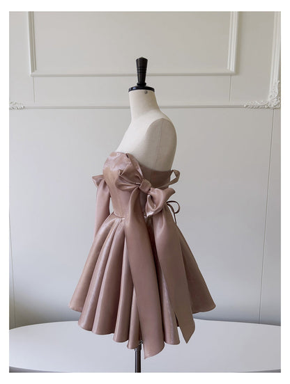 Vestido corto de satén con tirantes finos, corte en A, espalda de corsé, sexy, para fiesta de bienvenida, verano, cóctel, cumpleaños, DP2291