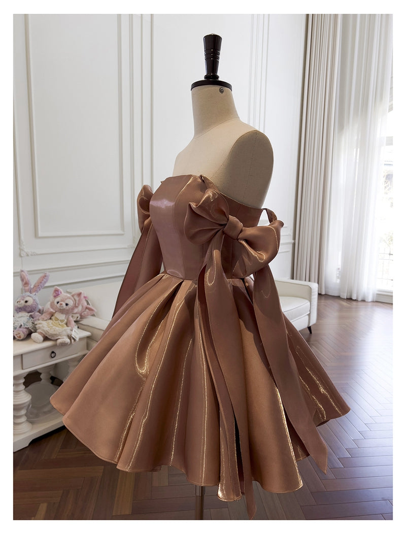 Vestido corto de satén con tirantes finos, corte en A, espalda de corsé, sexy, para fiesta de bienvenida, verano, cóctel, cumpleaños, DP2291