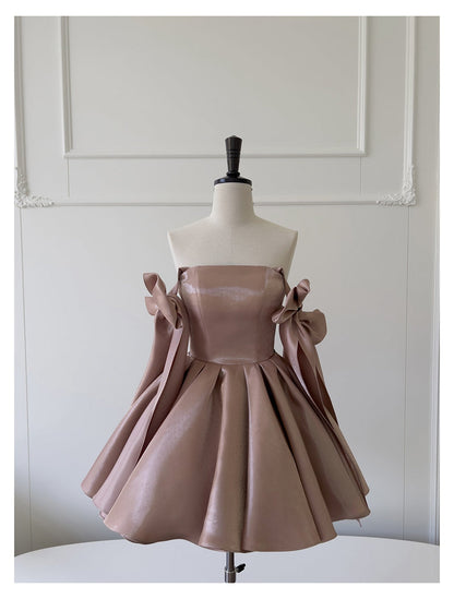 Vestido corto de satén con tirantes finos, corte en A, espalda de corsé, sexy, para fiesta de bienvenida, verano, cóctel, cumpleaños, DP2291