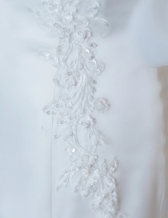 Vestido de novia largo de satén con escote corazón y corte sirena de ensueño, vestido de novia de verano DP525