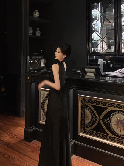 Elegante vestido negro de fiesta de cumpleaños número 18, corte A, de un solo hombro, con escote en A, ideas para vestidos de cumpleaños para mujeres DP608