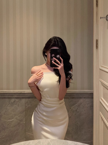 Vestido elegante de sirena con hombros descubiertos para cumpleaños número 18, blanco, ideal para fiestas de cumpleaños número 21, DP610