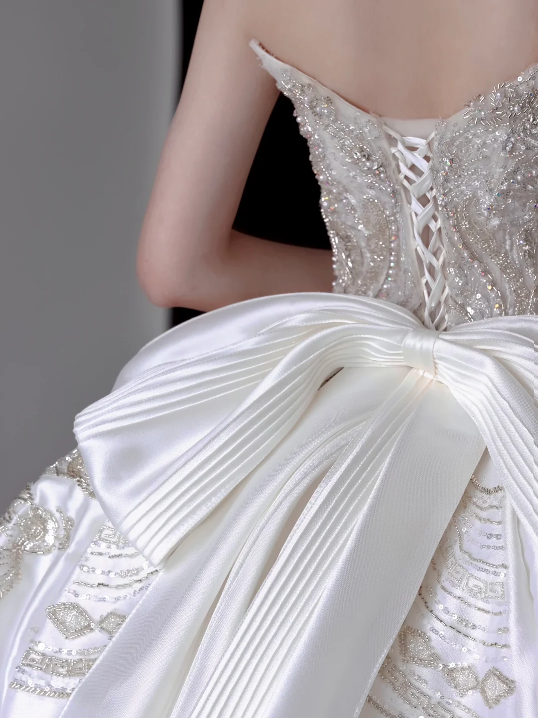 Vestido de novia único, vestido de fiesta, escote corazón, encaje blanco, vestidos de novia DP663