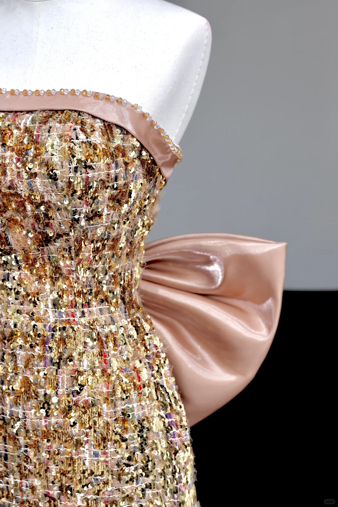 Gorgeous Sheath Strapless Sequin Gold Long Prom Dress Party Dress Graduation Dresses DP712