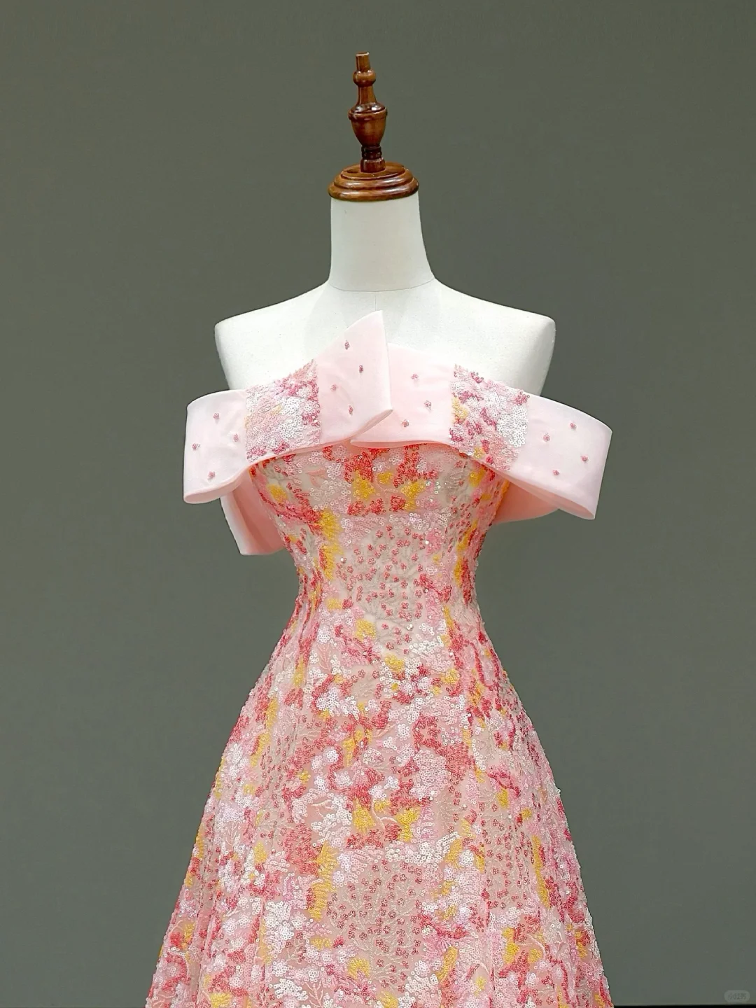 Hermoso vestido de fiesta largo con lentejuelas y hombros descubiertos, vestido de fiesta, vestidos de graduación DP795