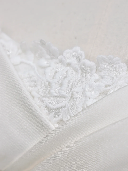 Classy Elegant Ball Gown Off The Shoulder White Short Sleeves Satin Wedding Dress Brides Dress DP841