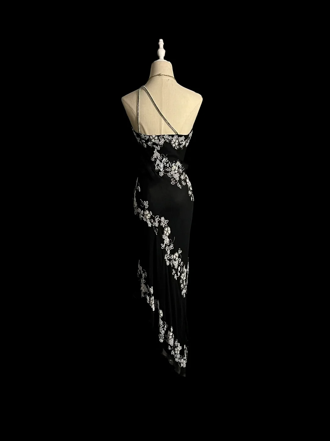 Retro Sheath One Shoulder Black Prom Dresses Evening Gowns Evening Dress DP941
