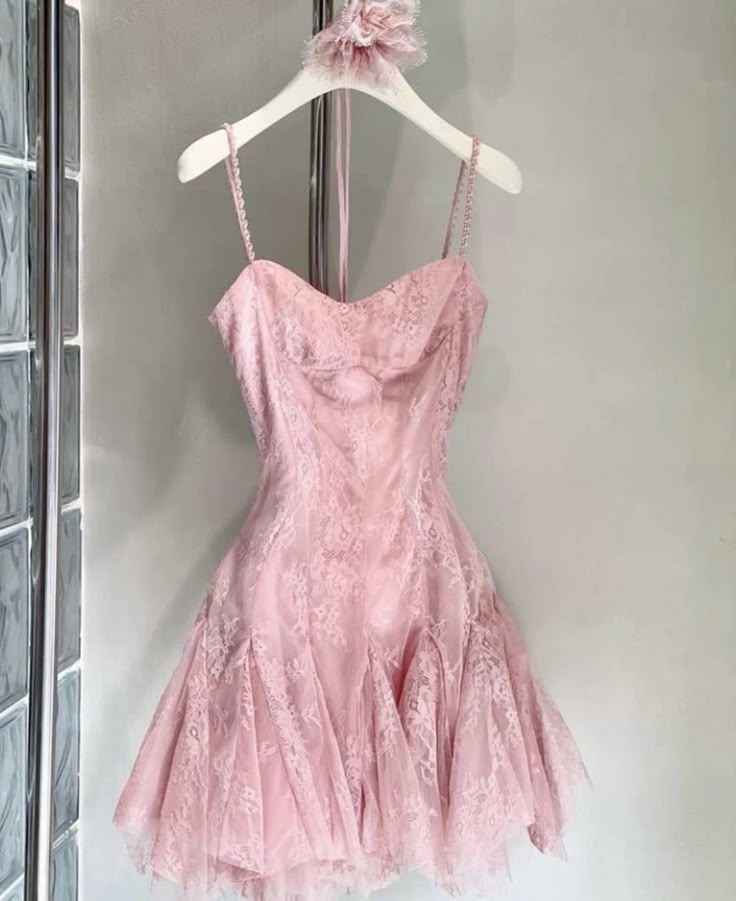 Vestido corto rosa de verano con corte A, estilo Hoco, para cumpleaños de 19 años, DP957