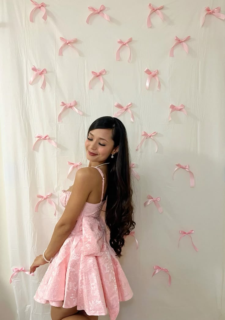 Vestido corto de verano con encaje y tirantes finos en color rosa, corte A, para cumpleaños, minivestido de fiesta para 19.º cumpleaños, DP966