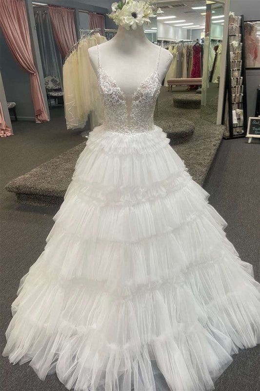 Long Prom Dress With Layered, Princess Appliques Beading Party Dresses GP567