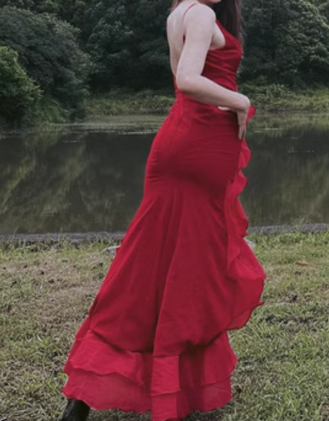 Vestido largo de fiesta de satén negro, vestido de cumpleaños negro ED01038