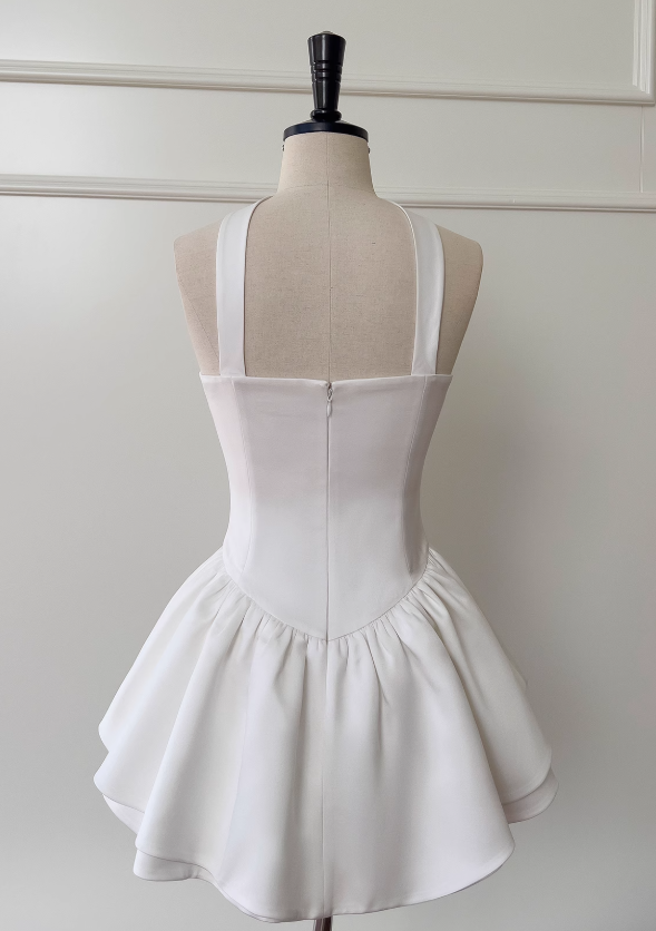 Fairytale White Strapless Short Prom Dress for Party&Birthday🤍Elegant Evening Dress ED01115