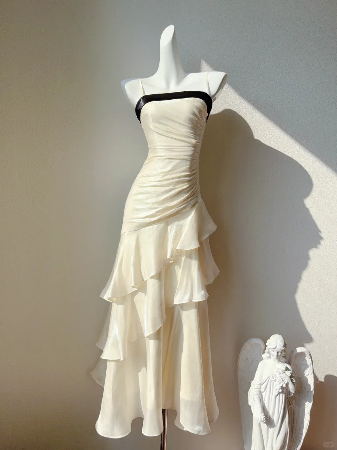 Vintage-Inspired Birthday Party Dresses Under $160🤍White Ruffled Layered Fairytale Graduation Prom Dresses ED01131