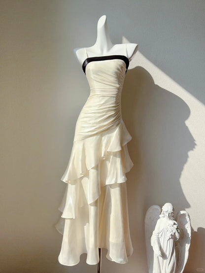 Vintage-Inspired Birthday Party Dresses Under $160🤍White Ruffled Layered Fairytale Graduation Prom Dresses ED01131