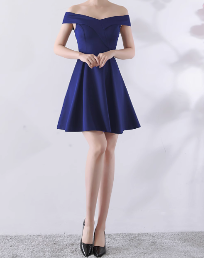 Vestido sencillo con hombros descubiertos y elegante para banquete ED01185