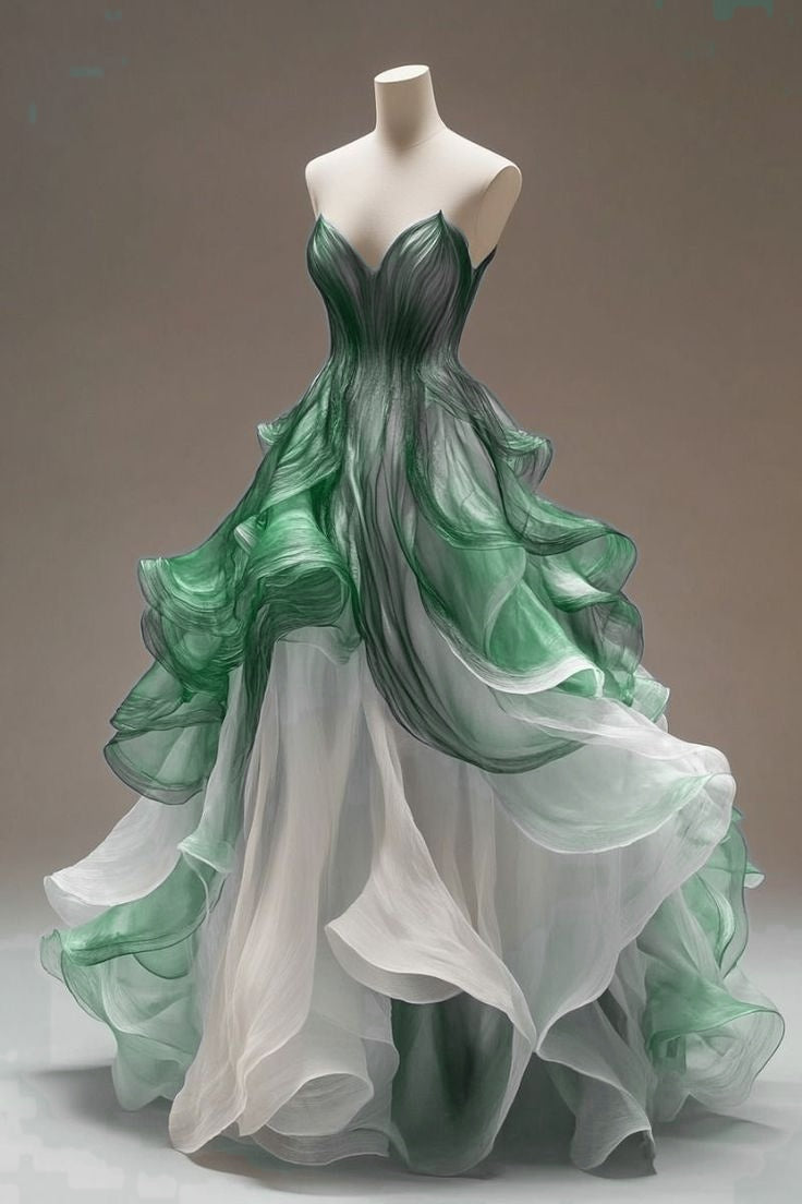 Vestido de fiesta largo de tul con escote en V y corte A, vestidos de quinceañera únicos ED01243